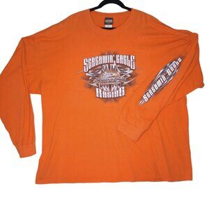 Harley-Davidson Shirt Screamin Eagle Racing Long Sleeve Orange Tee 3XL